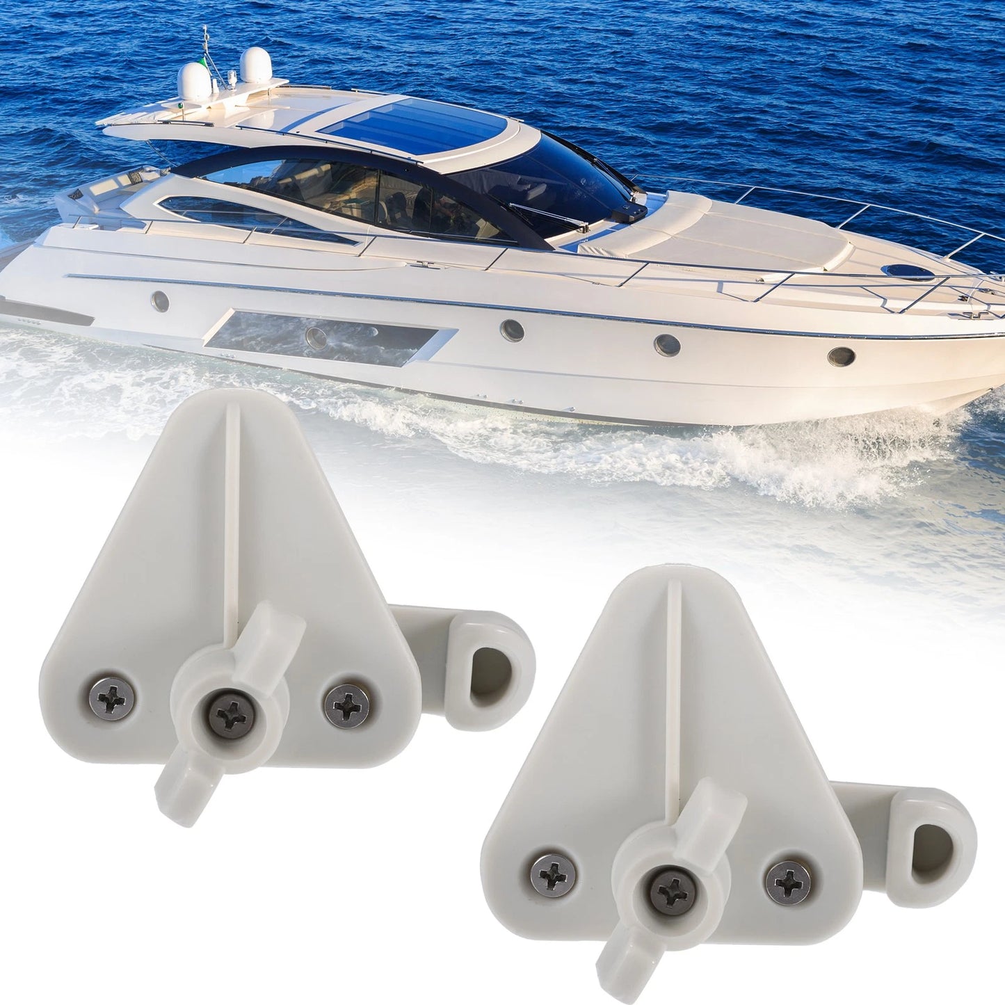2pcs Pontoon Boat Gate Latches for 1-1.25 Inch Square Frames