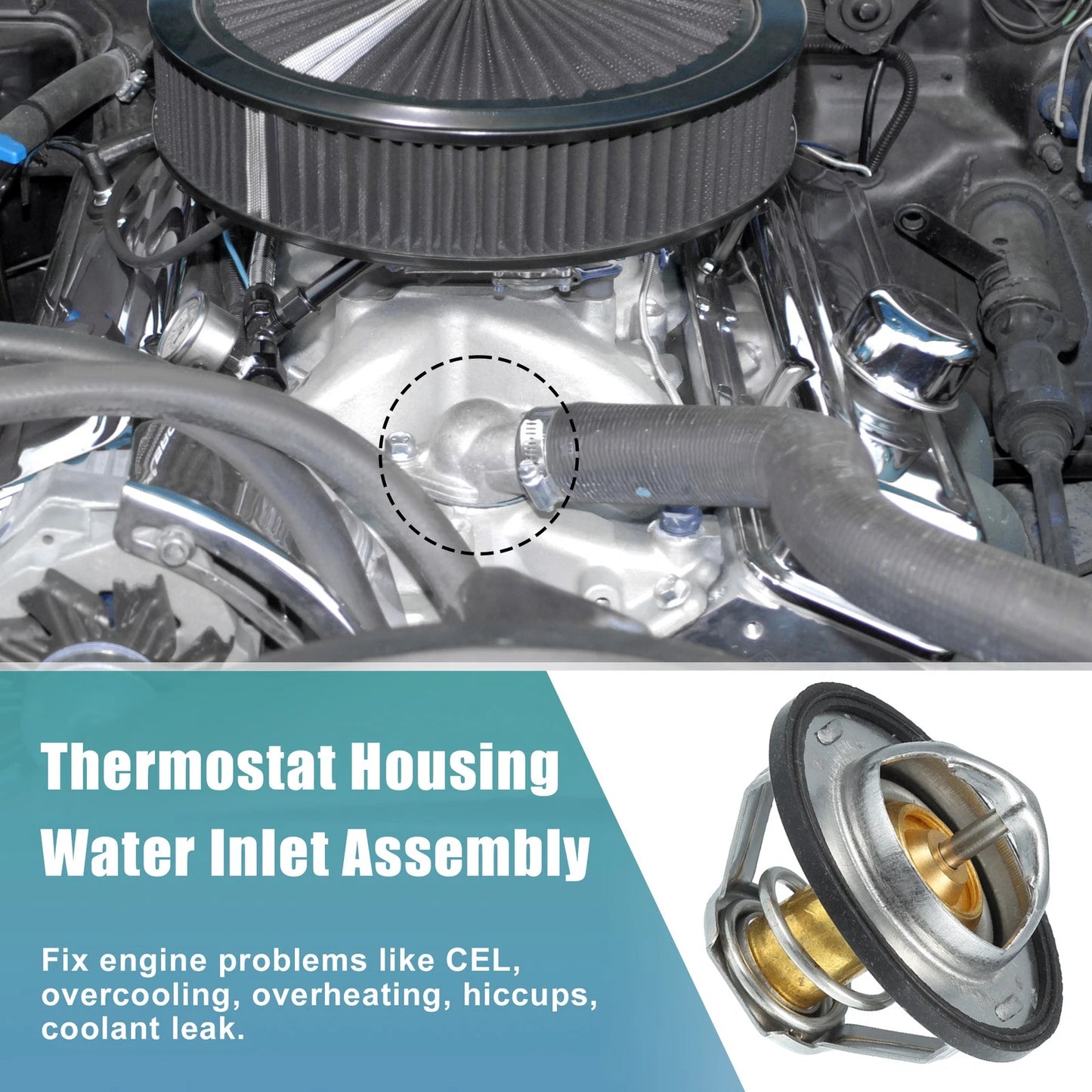 Engine Coolant Thermostat Housing Assembly for Chevrolet Pontiac (2000–2010)