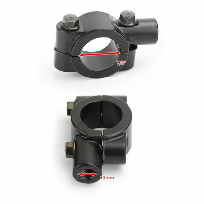 Mirror Brackets 10mm CW for Motorcycle Enduro Quad Scooter (22mm Handlebars)