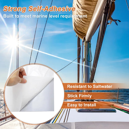 Self-Adhesive Boat Flooring Strip Cut EVA for Marine Use (96.06"L x 47.24"W)