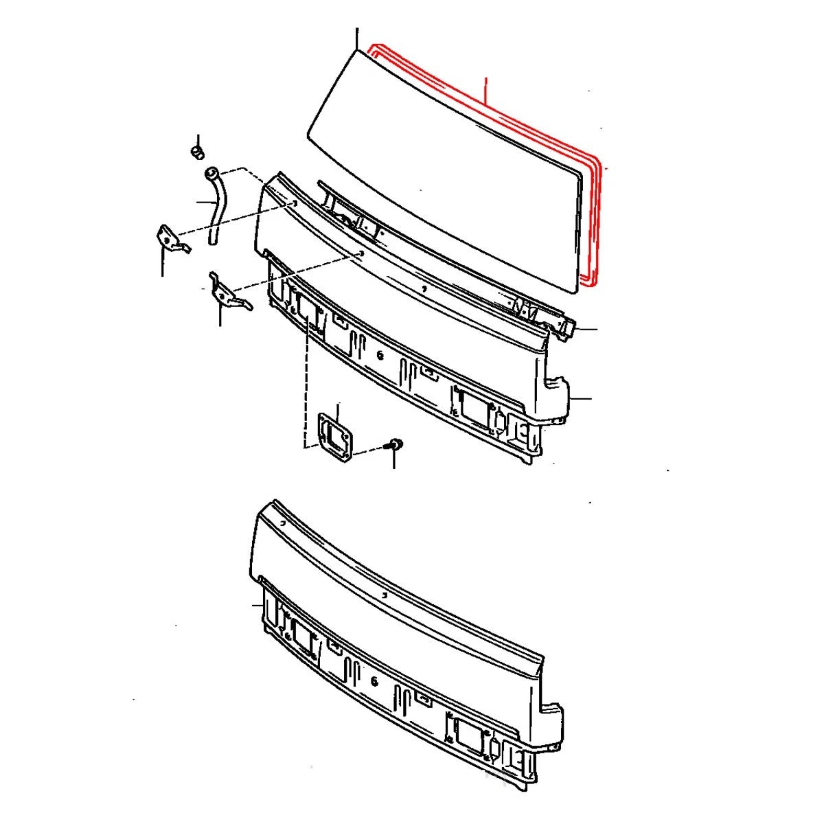 Front Windshield Weatherstrip for Toyota Dyna (1992)