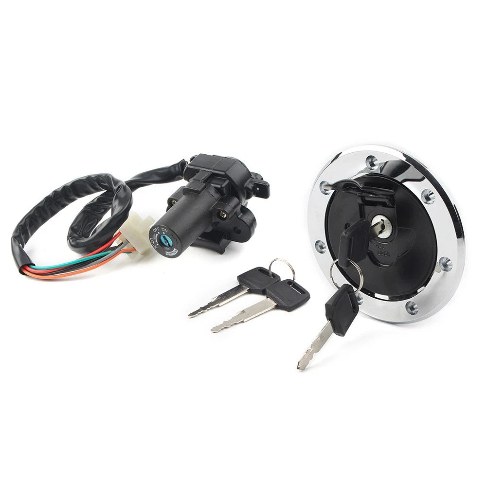 Fuel Gas Cap Ignition Switch Lock Set for Kawasaki Ninja ZX6R (2000–2002) ZX7R ZX9R