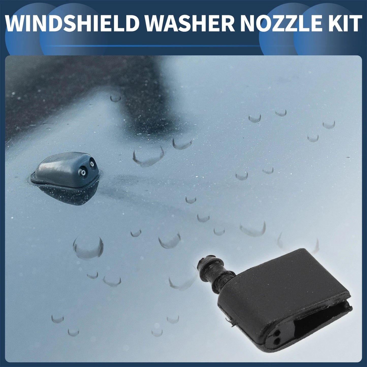 Set of 2 Front Windshield Washer Nozzles No. 2E1955985 for Mercedes-Benz Sprinter