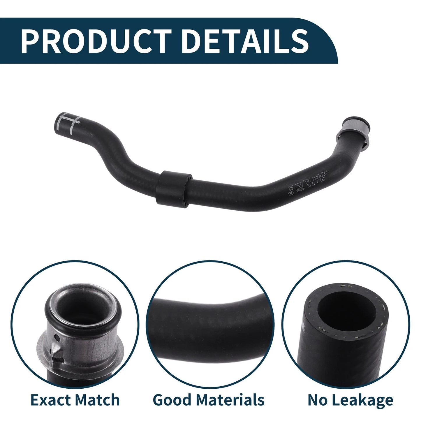 Radiator Hose for Porsche Panamera (2010) No. 97057258400 Rubber