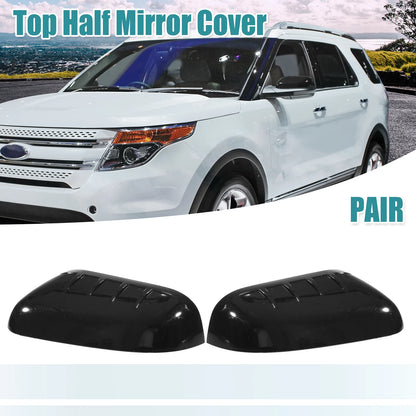 1 Pair Gloss Black Top Half Mirror Cover for Ford Explorer (2011–2015)