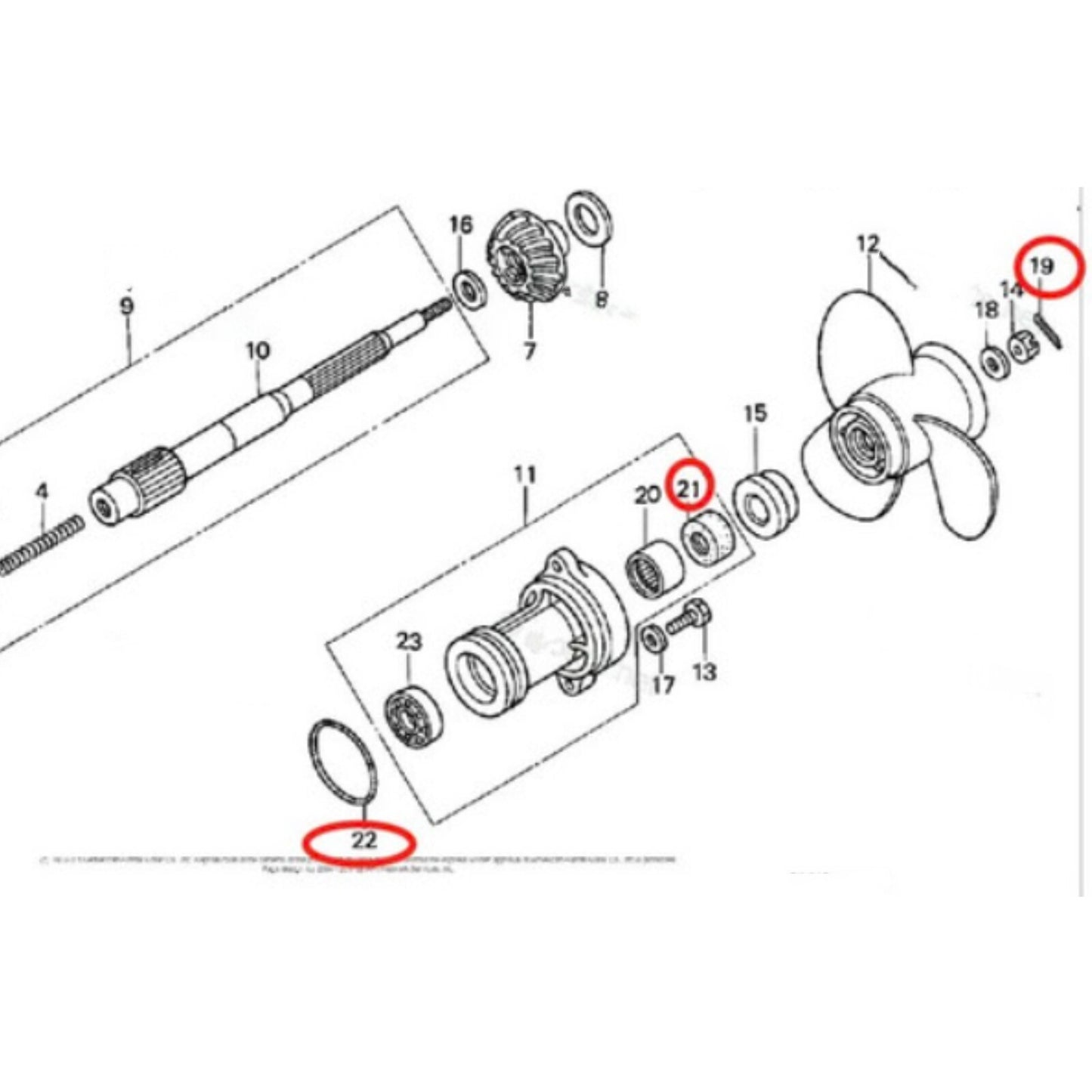 Lower Unit Oil Seal for Honda BF8 BF9.9 BF10 BF20