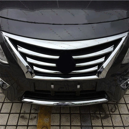 Chrome Front Grille Trims for Nissan Versa Latio Almera (2015-2017)