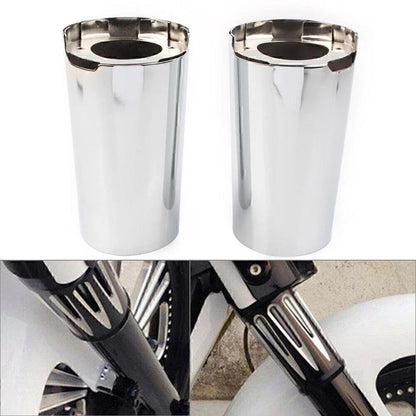 Chrome Fork Slider Covers for Harley Touring Electra Street Tri Glide (2014-2023)