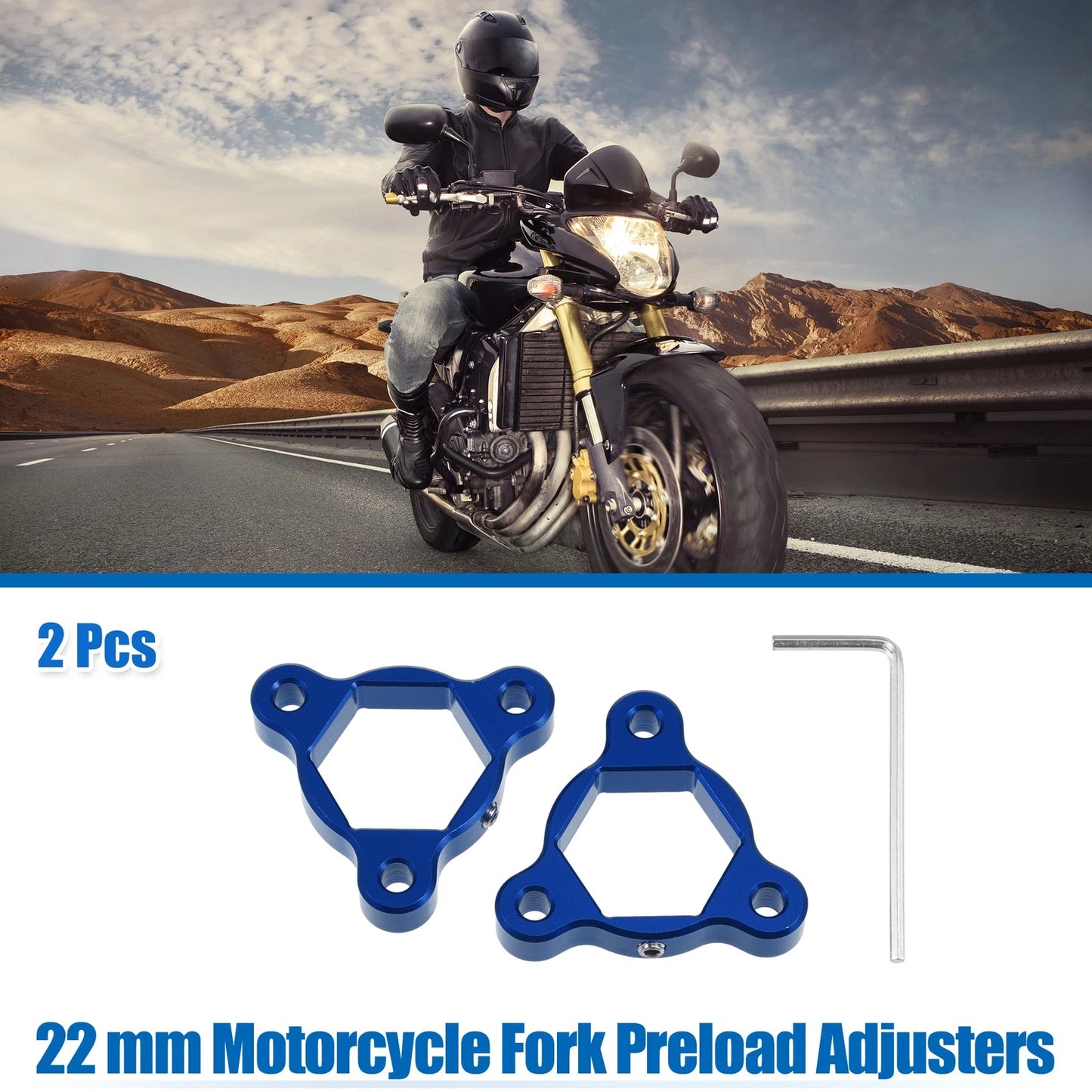 2X Fork Preload Adjusters for Motorcycle (Universal)