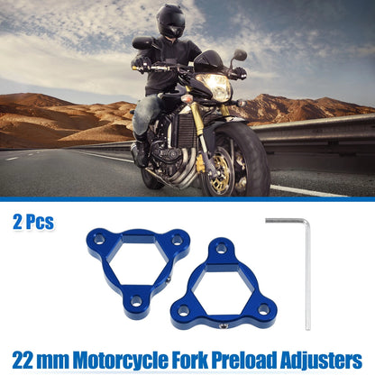 2X Fork Preload Adjusters for Motorcycle (Universal)