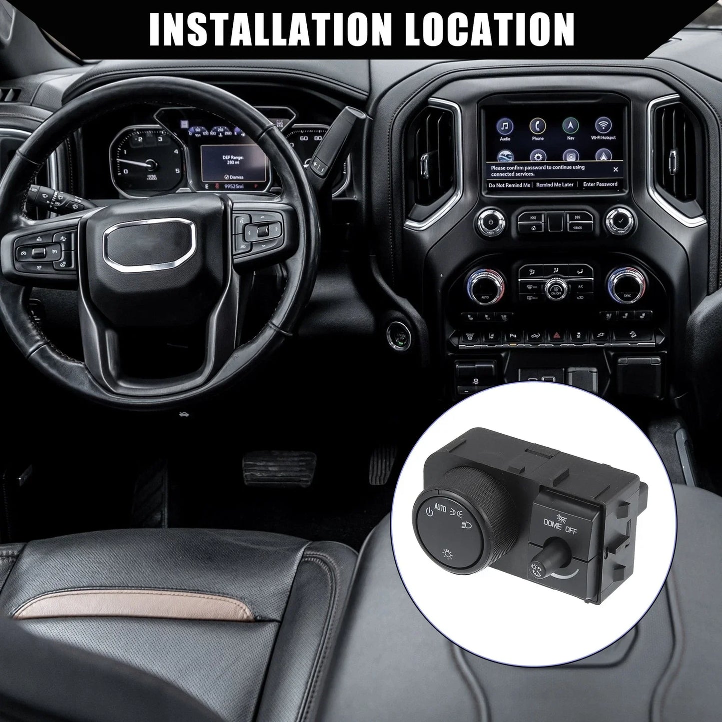 Car Headlight Switch for Chevy Silverado, GMC Sierra (2007-2013)