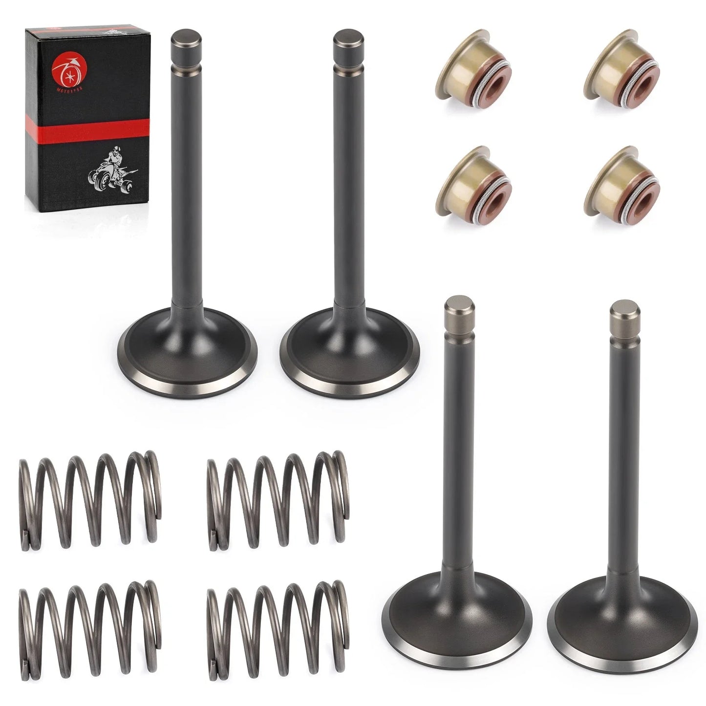 Intake Exhaust Valve Kit & Seals Spring for EZGO Gas Golf Cart (1996–2026)
