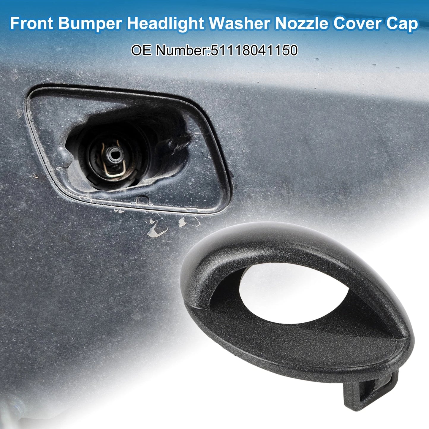 Front Right Headlight Washer Nozzle Cover Cap for BMW M3 (2008–2013) Gray