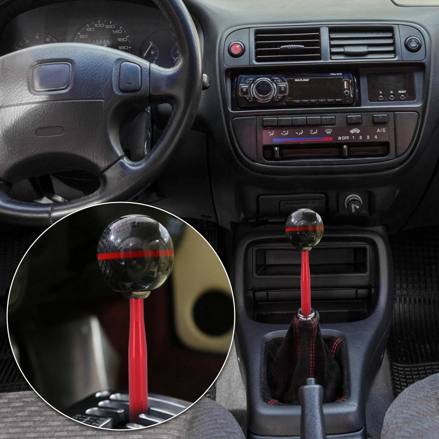 Gear Shift Knob Extender for Honda Civic & Fit (M10X1.5) Red