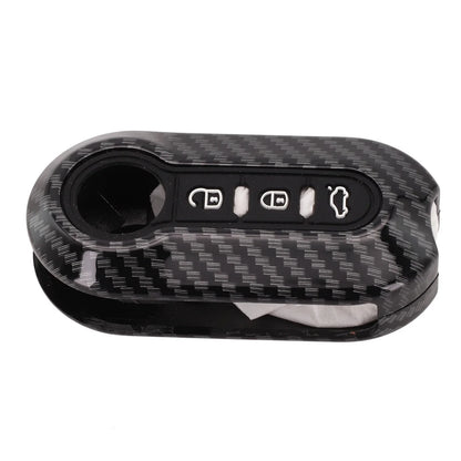 Carbon key case key cover for Fiat 500 Ducato Abarth Doblo (2007–2024)