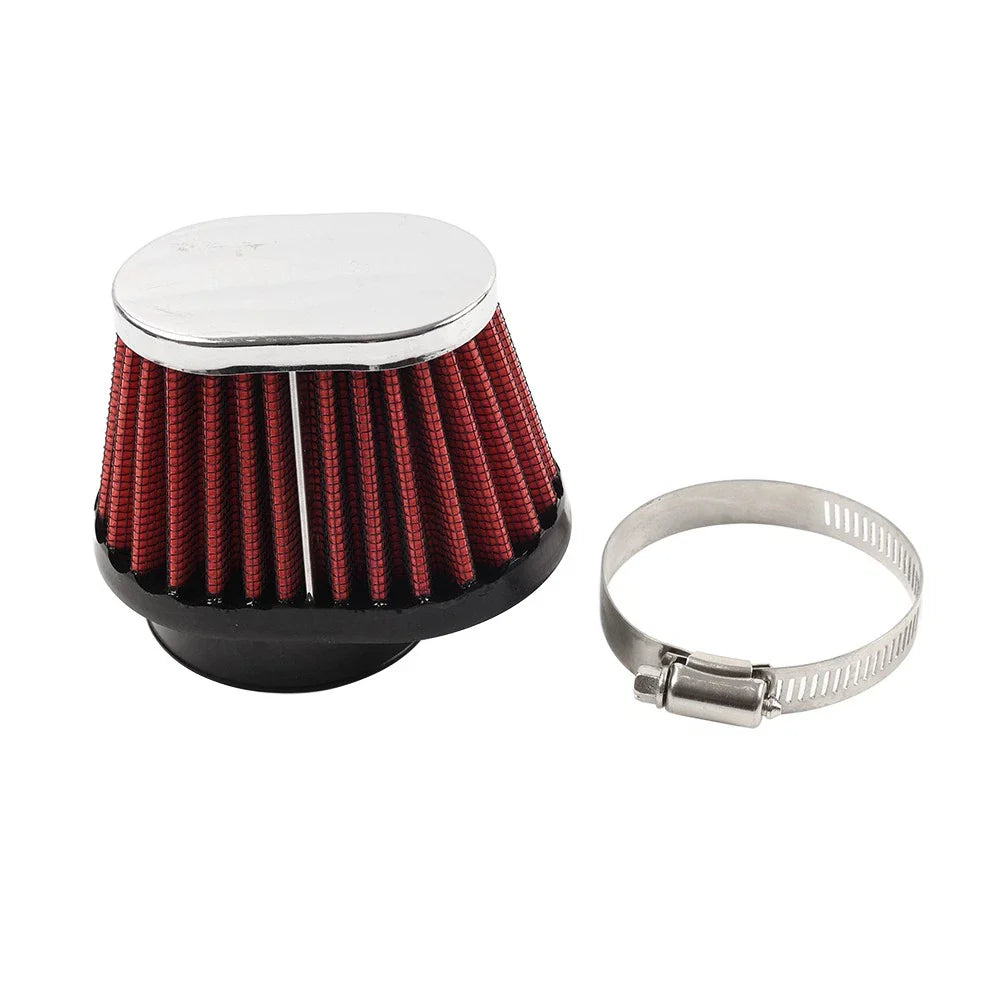 2.17'' 55MM Motorcycle Oval Air Intake Filter for Various Models