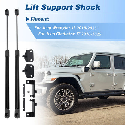 Front Hood Struts for Jeep Wrangler JL, Gladiator JT (2018–2023)