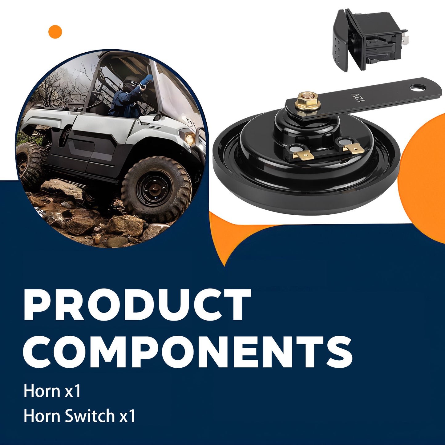 Horn Kit for Kawasaki Mule Pro FXT FX DX DXT FXR (2019–2024)