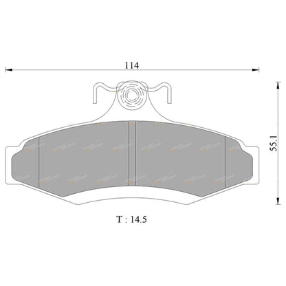 Set of 4 Rear Disc Brake Pads for Mitsubishi Verada (1996–2005)