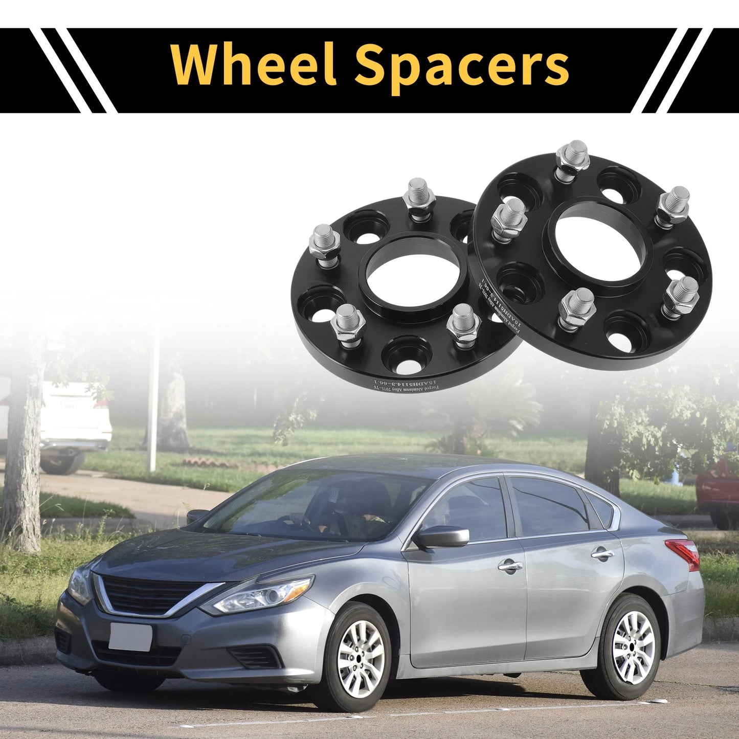 2 Pcs Wheel Spacers 5x114.3mm 66.1mm M12x1.25mm for Nissan Altima
