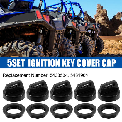 Set of 5 Ignition Key Cover Caps for Polaris Ranger Sportsman Scrambler