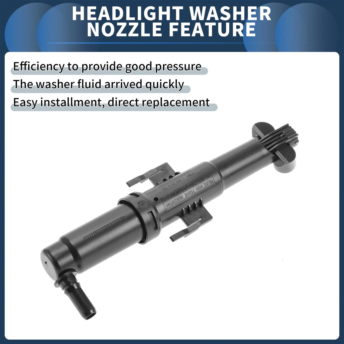 Front Driver Side Headlight Washer Nozzle for BMW 650i 640i (2012–2017) No. 61677246087