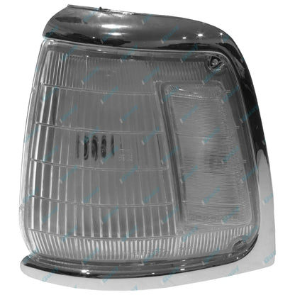 LH Chrome Corner Light W/ Clear Hump for Toyota Hilux LN85 RN85 4cyl 2.4L 91-97