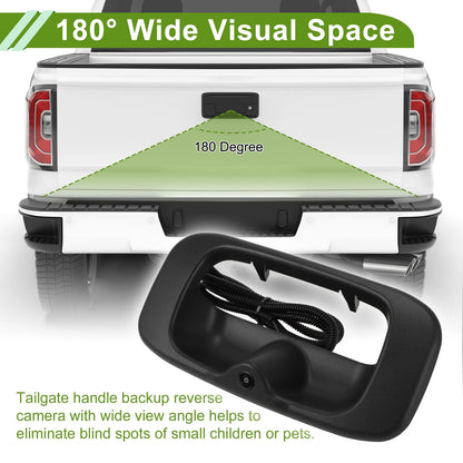 Tailgate Handle Backup Rear View Camera No. 15046512 for Chevrolet Silverado (2014–2019)