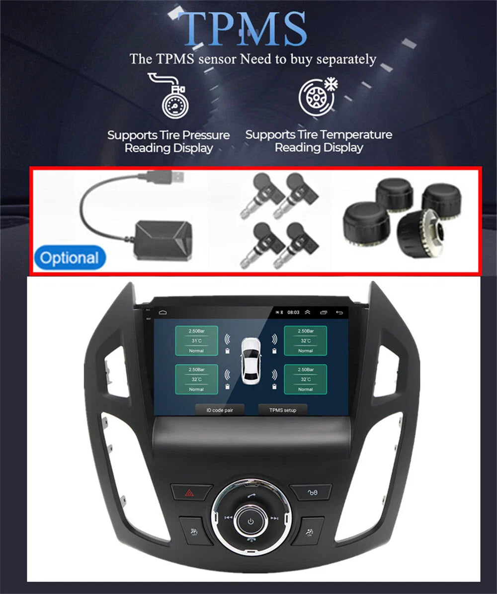 9'' Car Stereo GPS Head Unit for Ford Transit/Tourneo Connect (2014-2018)