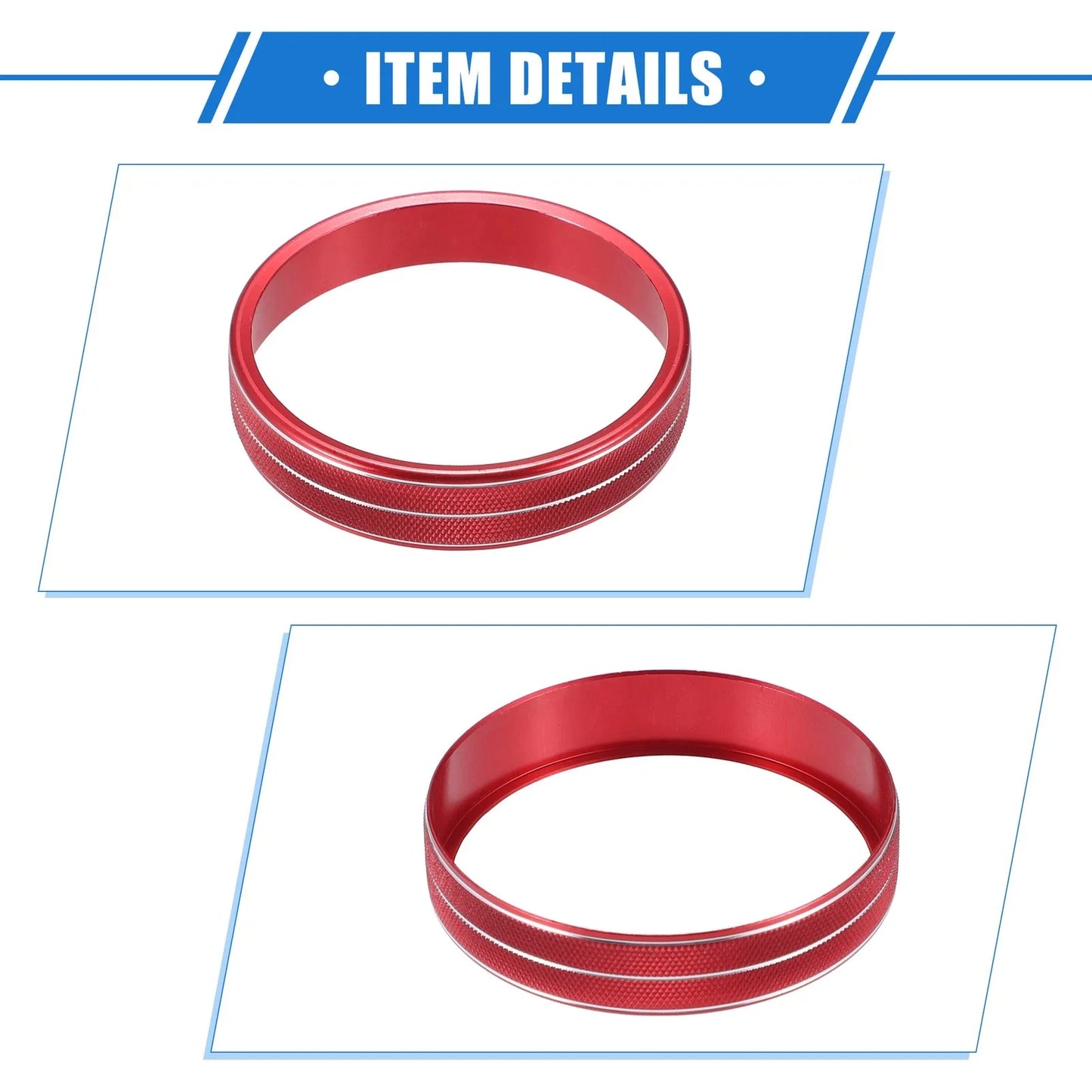 2 x AC Switch Knob Covers for Dodge Ram 1500 2500 3500 (2010-2012) Red