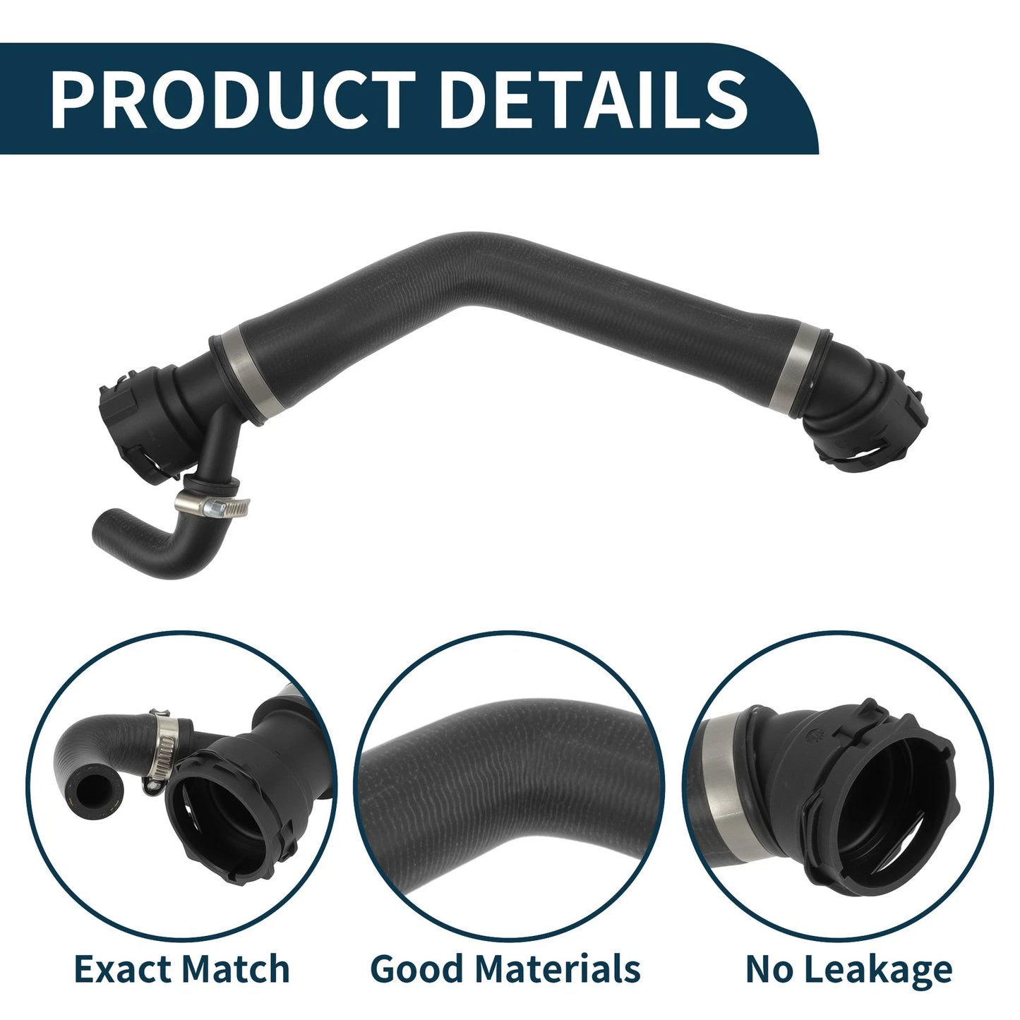 Radiator Hose for BMW 5 Series E60 (2005–2009) No. 17127789722