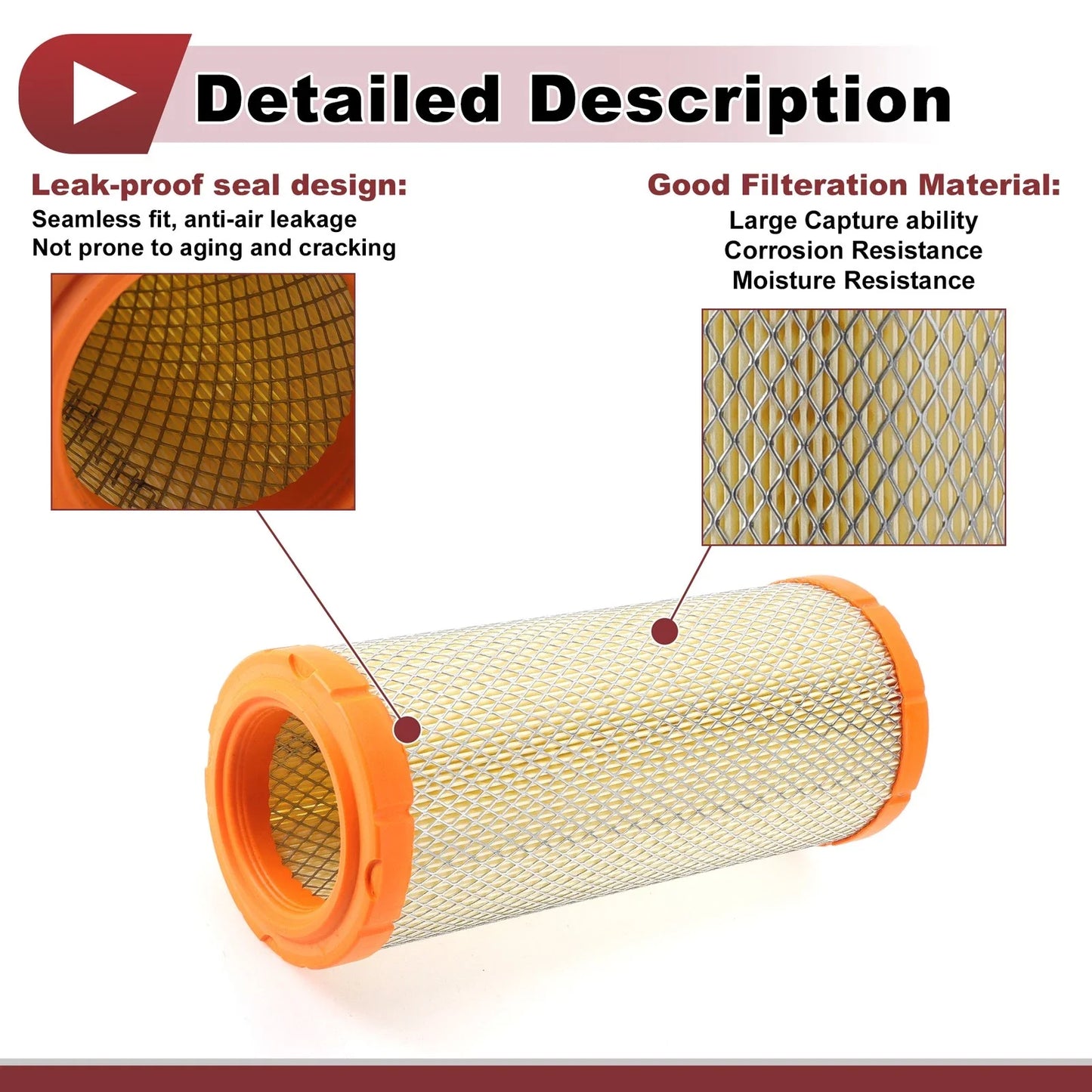 Car Engine Air Filter for Chevrolet Express 1500 4.3L 5.3L (2001-2014) 1 x