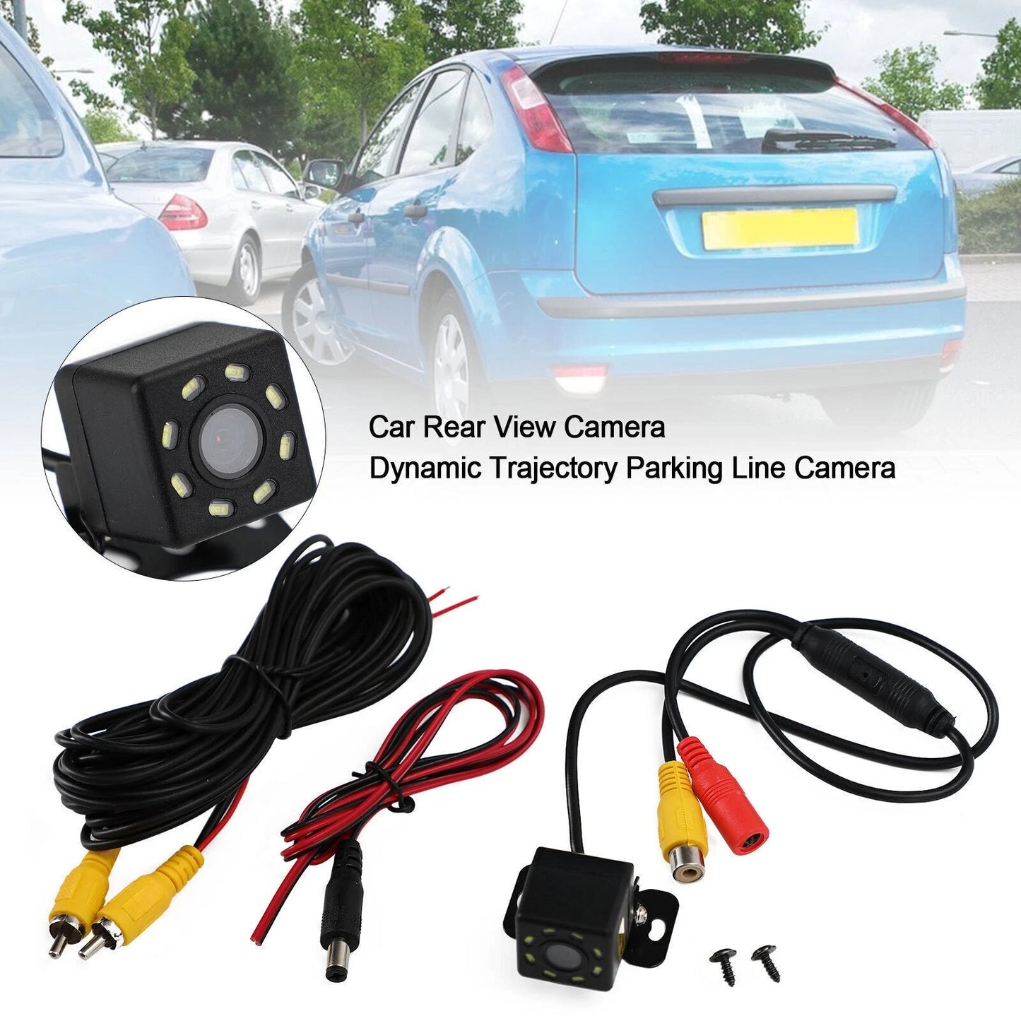 8LED Dynamic Trajectory Rear View Camera for Car Bus Truck