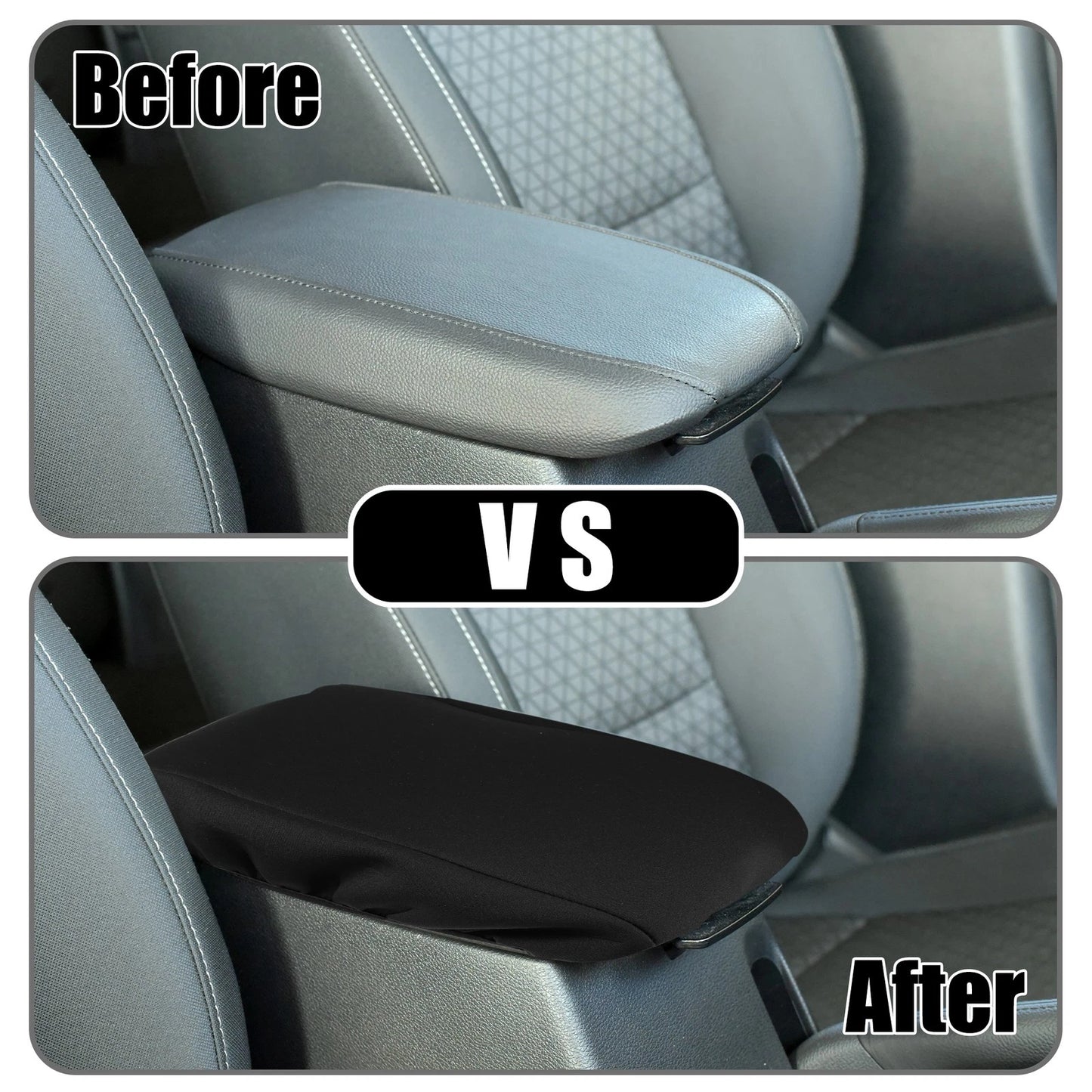Center Console Armrest Cover for Ford Escape (2020–2023) Black