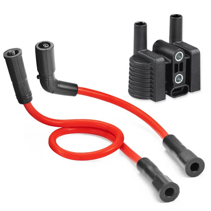 Ignition coil & spark plug wire w/cap for Sportster 883/1200 (2007–2020)