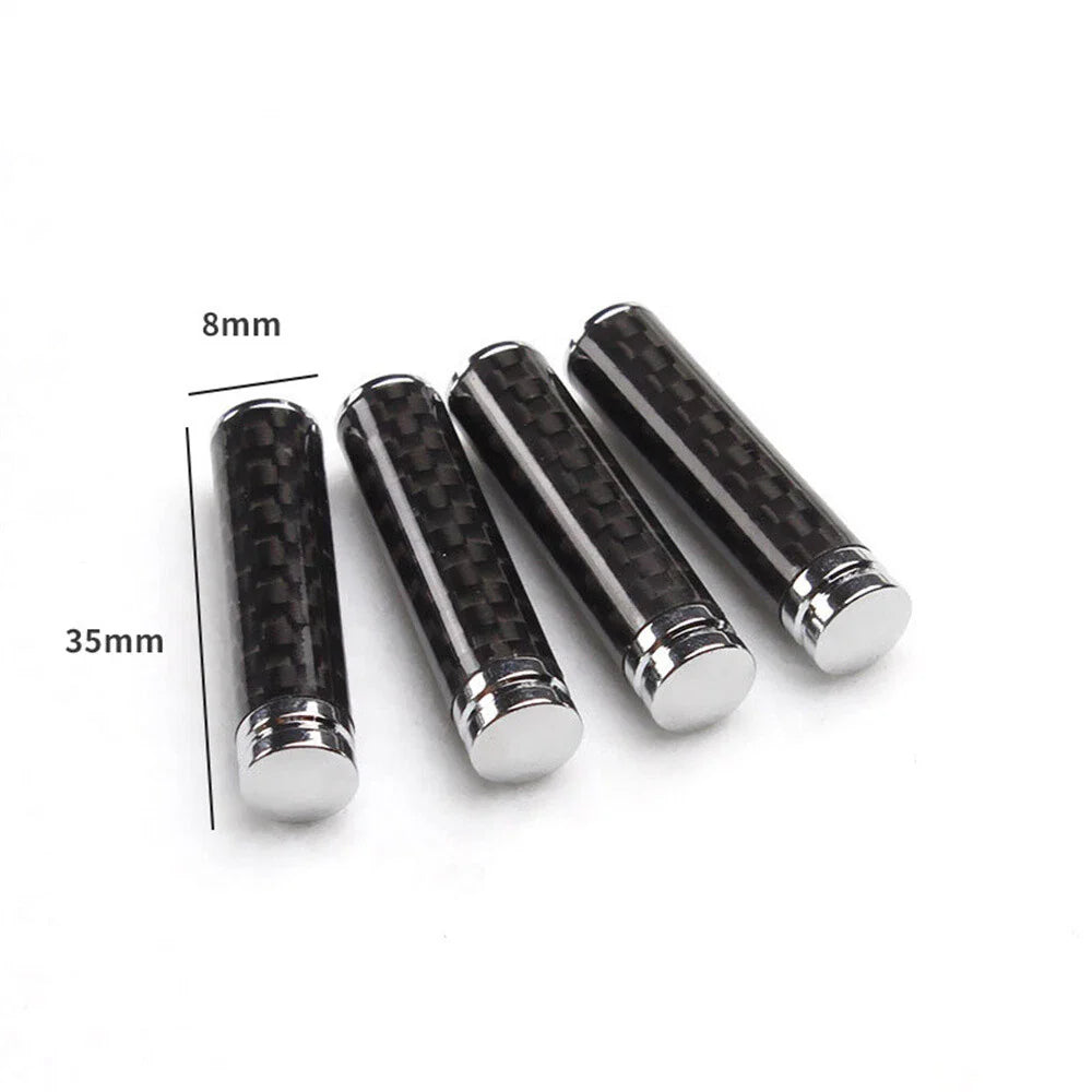 4 x Carbon Fiber Door Lock Pins Knob 35x8mm for BMW Benz
