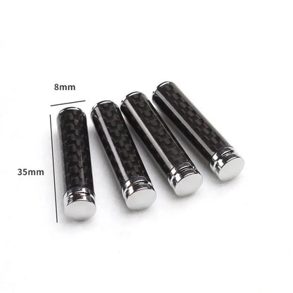 4 x Carbon Fiber Door Lock Pins Knob 35x8mm for BMW Benz