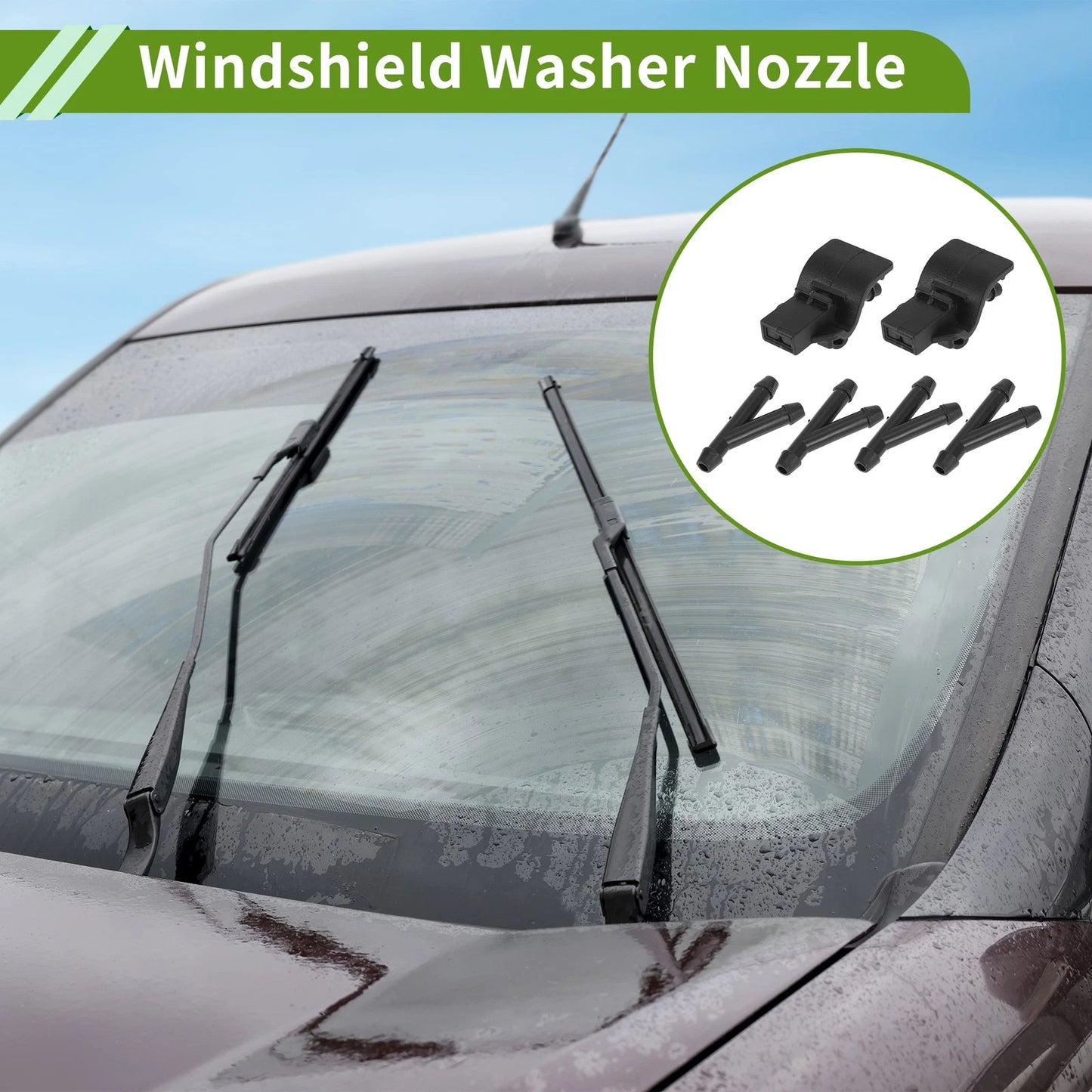 Windshield Washer Nozzle with Hose Connector for Ford (2013–2014) No.FR3Z17603AA