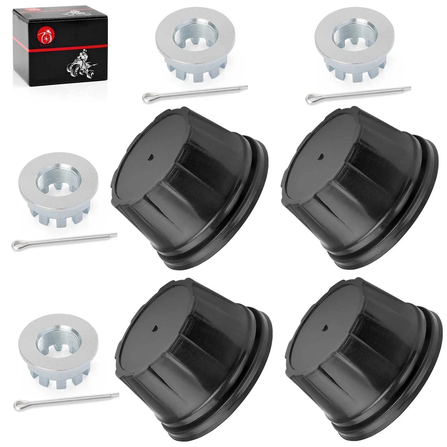 4x Wheel Center Cap w/ Nut for Honda Rancher 420 (2015–2024)