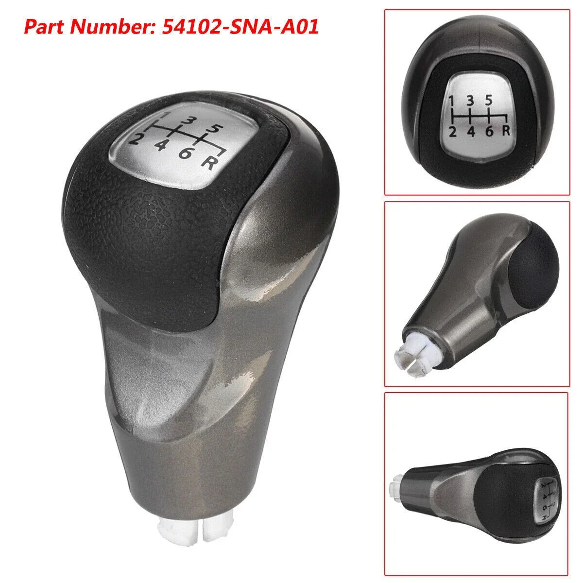 6-Speed Gear Shift Knob with Gaiter Cover for Honda Civic (2006–2011)