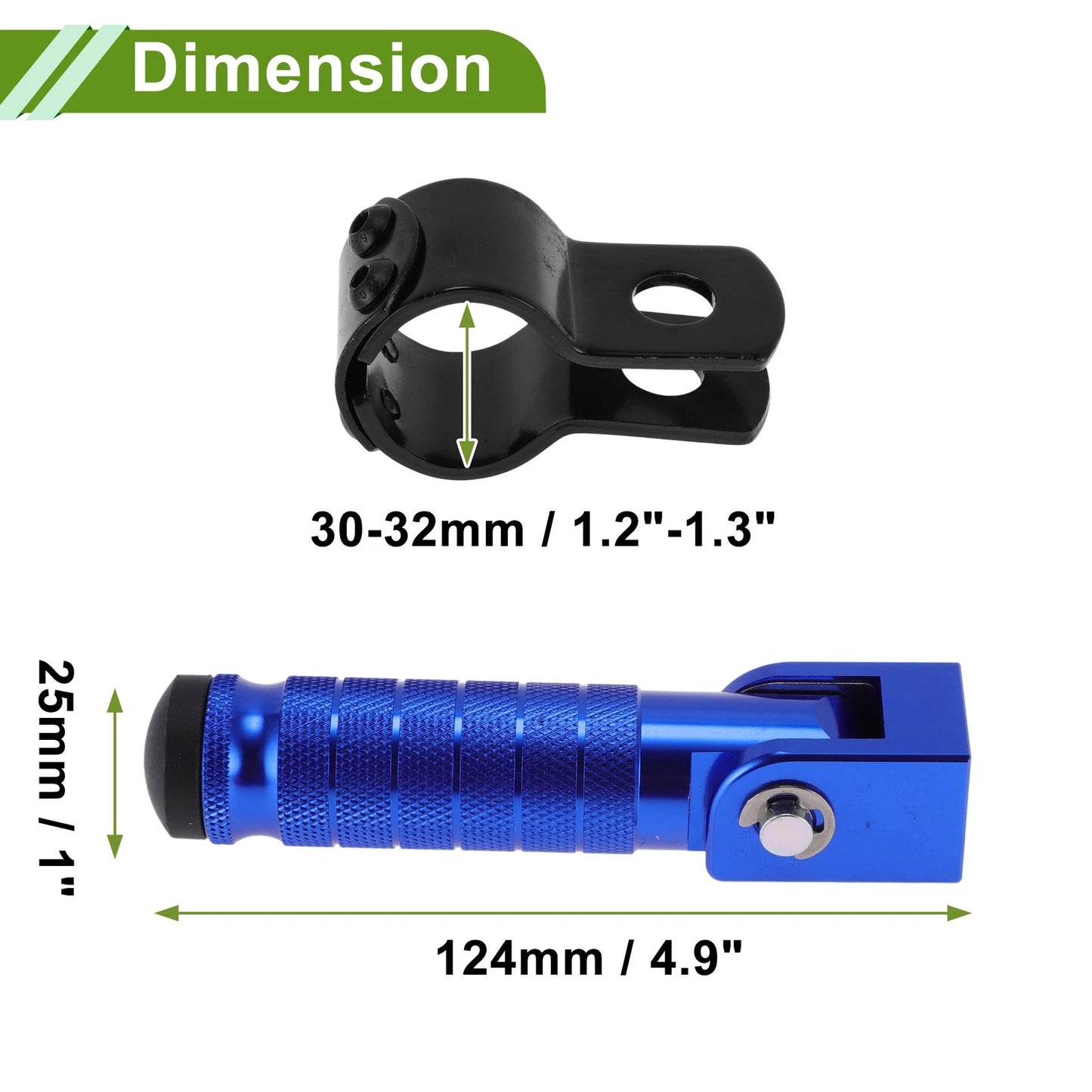 Foot Pegs for Honda, Suzuki, Yamaha (Motorcycle) - Blue