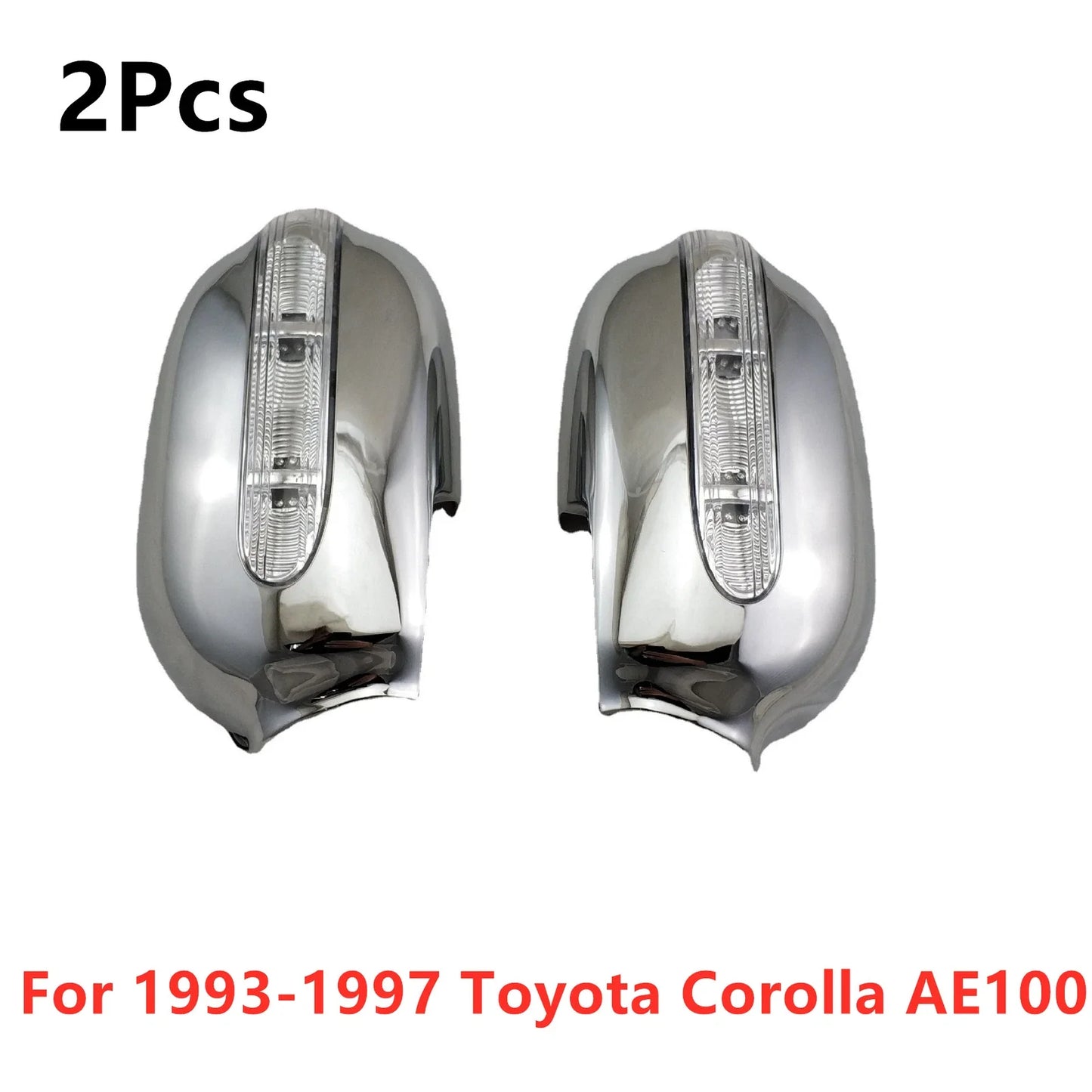2 x LED Side Mirror Cover Trim Caps Decor for Toyota Corolla (1993–1997)