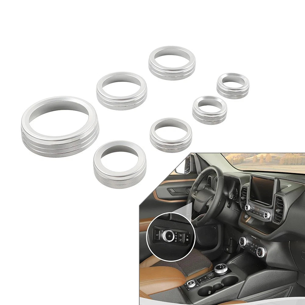 Center Console Switch AC Control Knob Trim Ring for Ford Bronco Sport (2021–2024)