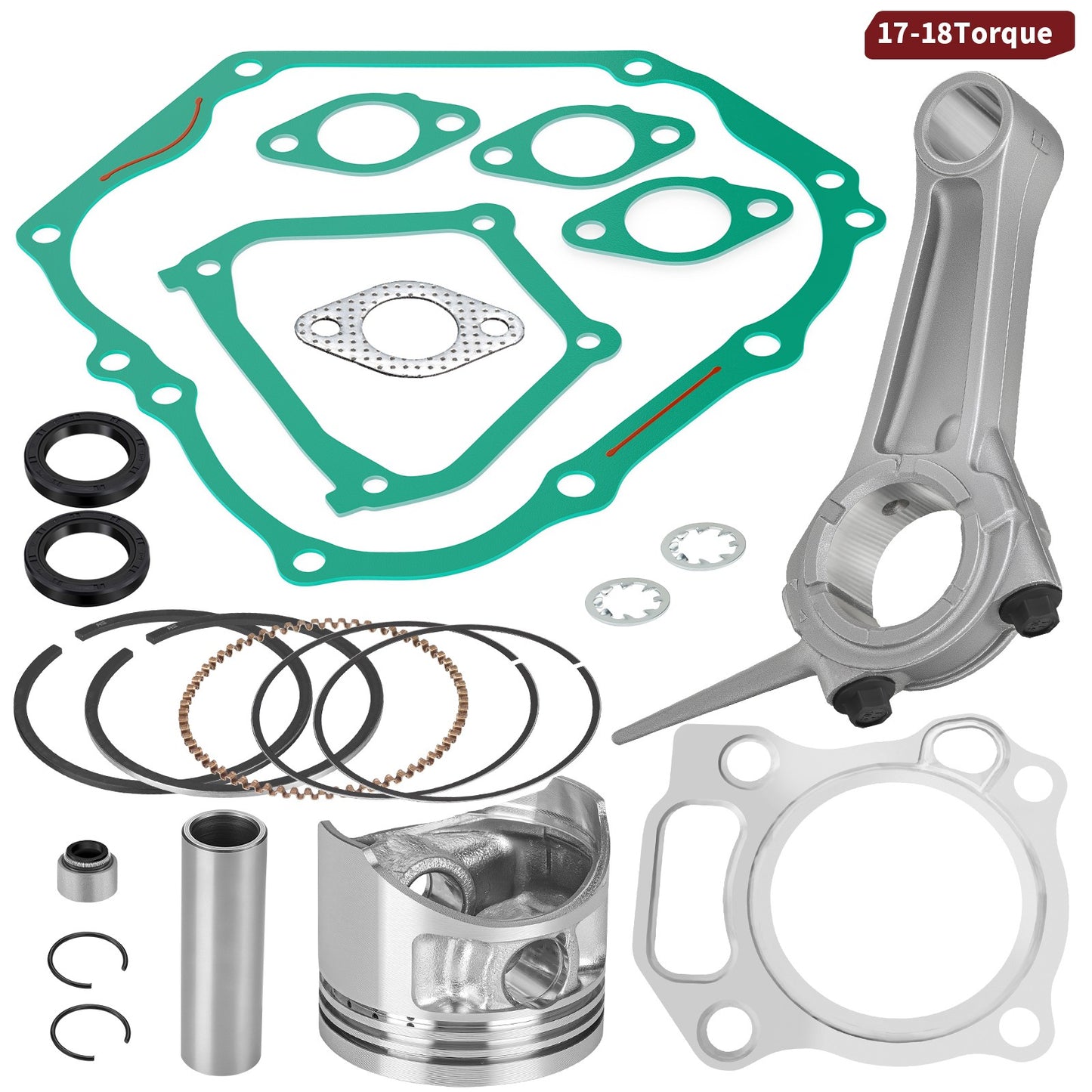 Piston Gasket Rebuild Kit for Yamaha Golf Cart G16-G20 (301CC)