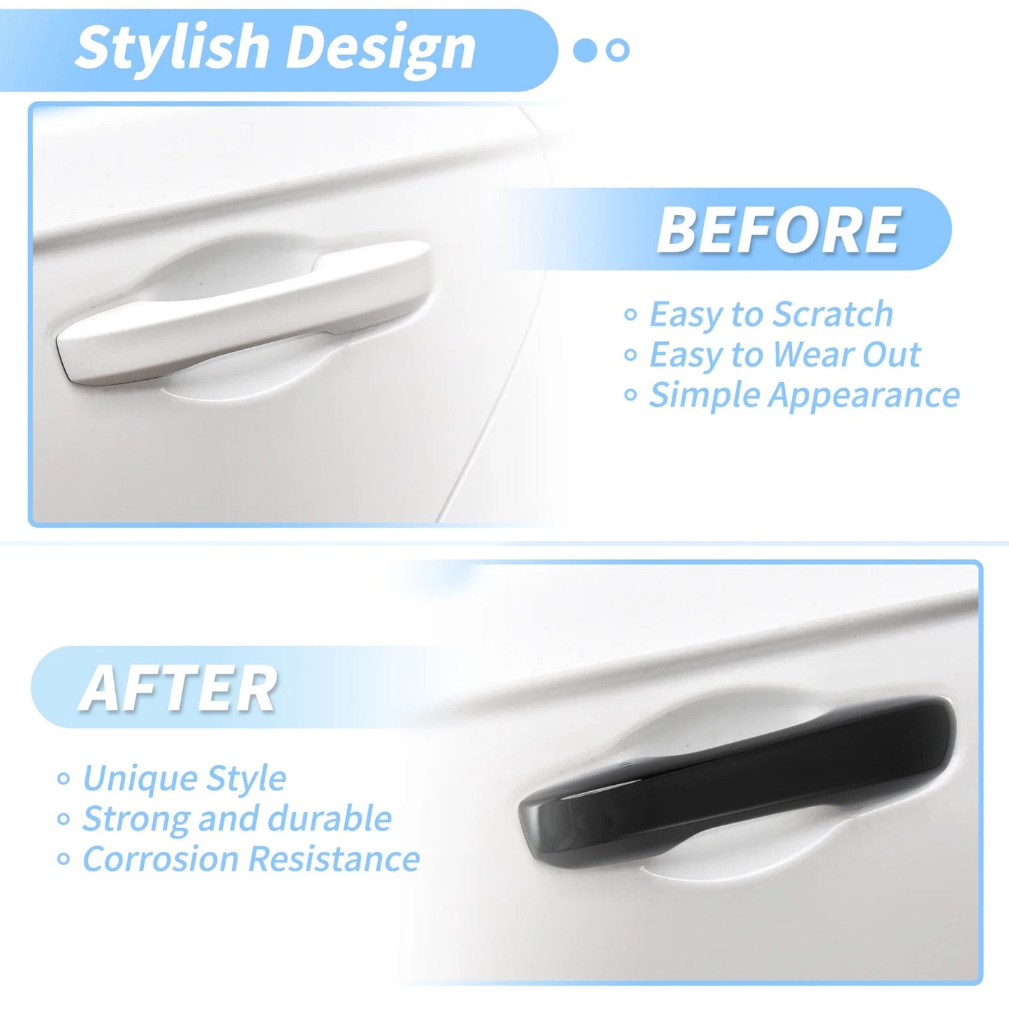 Door Handle Cover Protector for Honda Civic Accord (2023–2025) Glossy Black