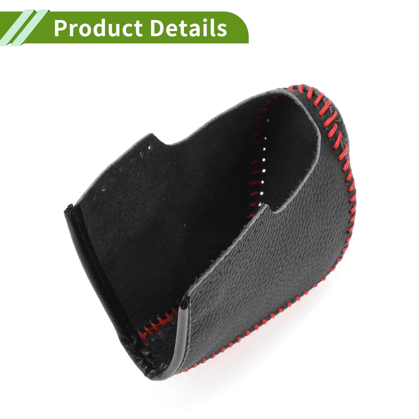 1 Pc Gear Shift Knob Cover for Nissan Altima (2013-2018) Pebbled Black Red