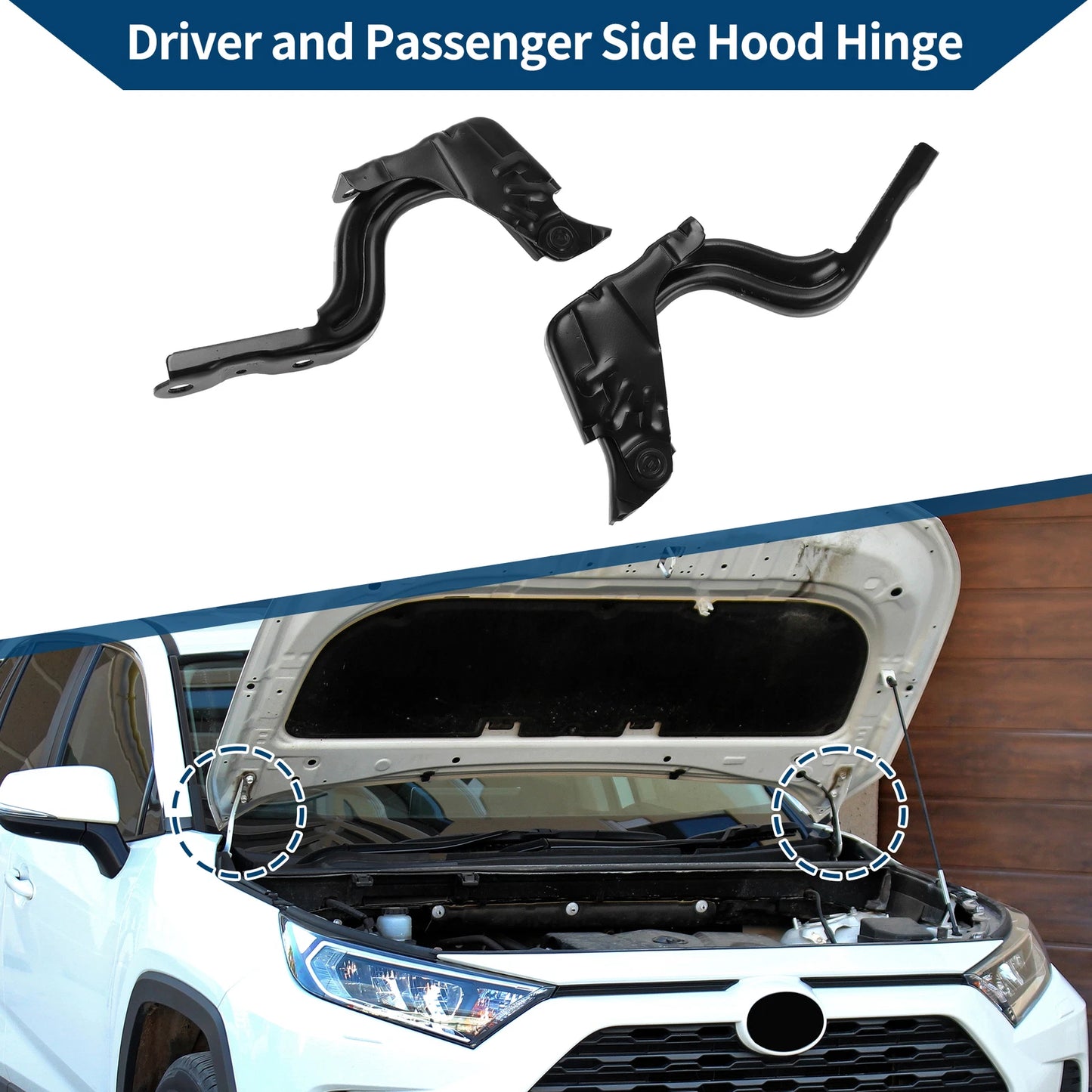 Hood Hinges Set of 2 for Hyundai Elantra (2017–2020) No. 79120F2000