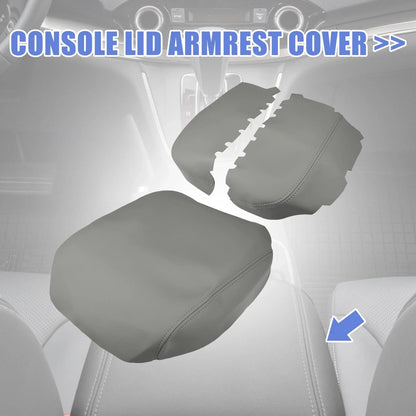 Microfiber Leather Armrest Protector Cover for Honda Pilot (2009-2015) Grey