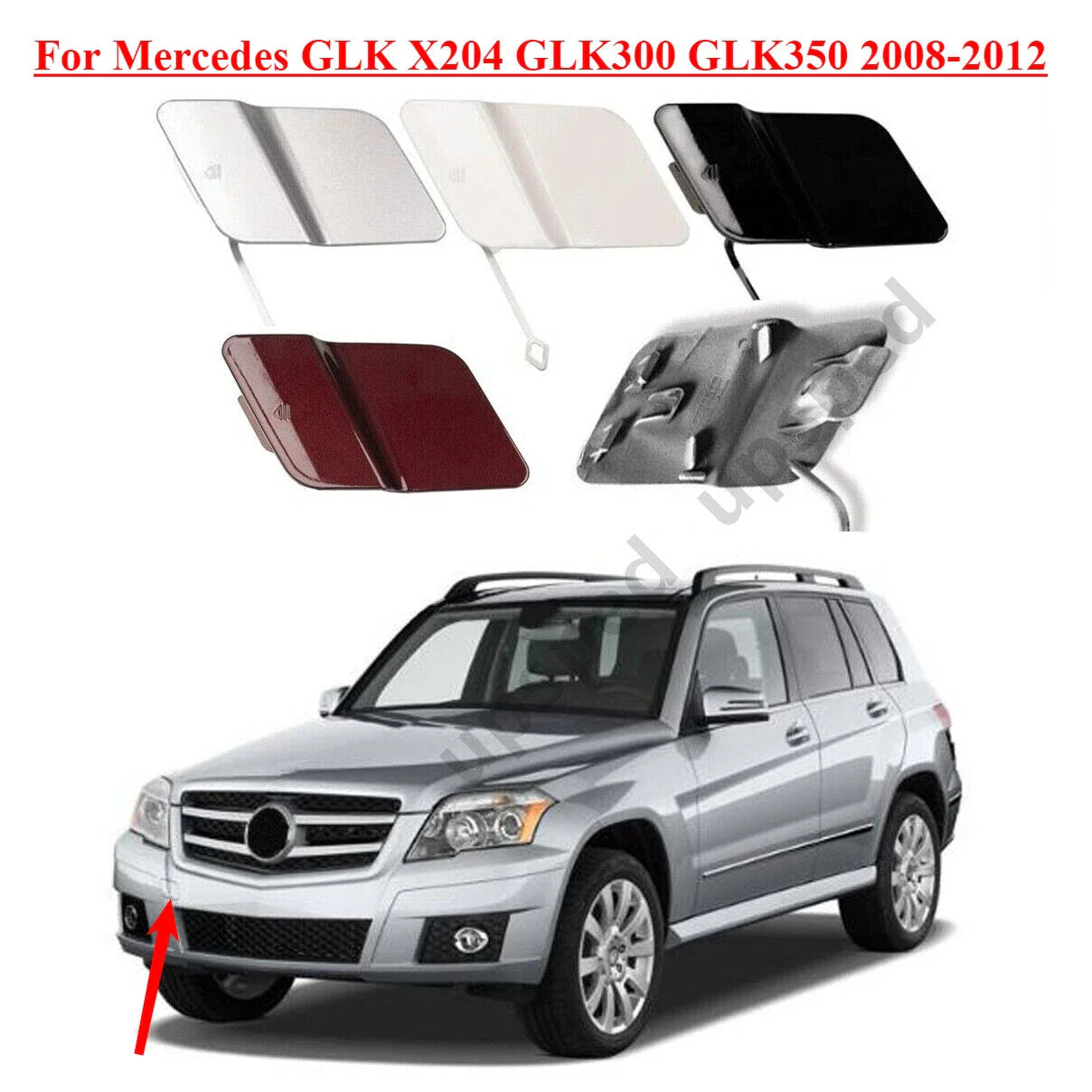 Front Bumper Tow Hook Cover Cap for Mercedes GLK (2008–2012)