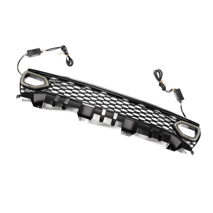 Front Upper Hood Bumper Grille for Dodge Charger (2015–2023) Plastic Black